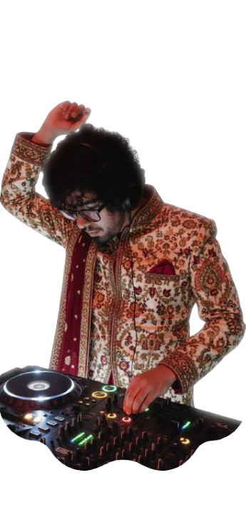 DJ Galan in a wedding suit